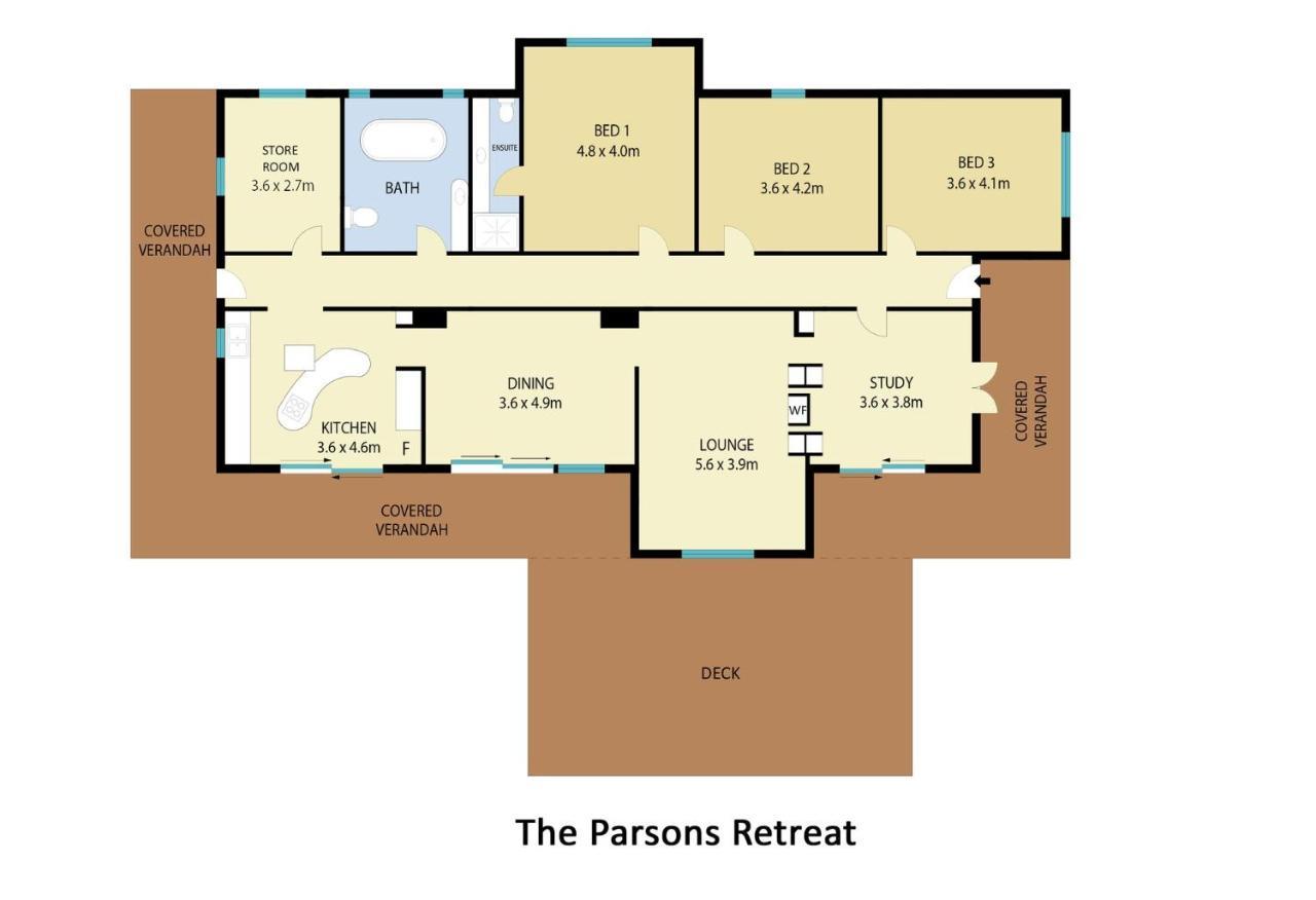罗斯伯里The Parsons Retreat别墅 外观 照片
